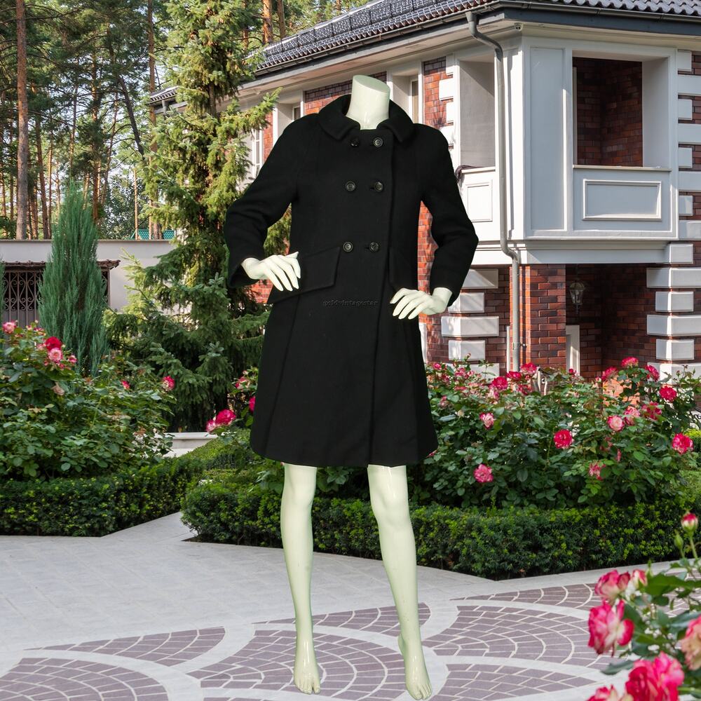 50s Vintage Heavy Peacoat Wool Coat M